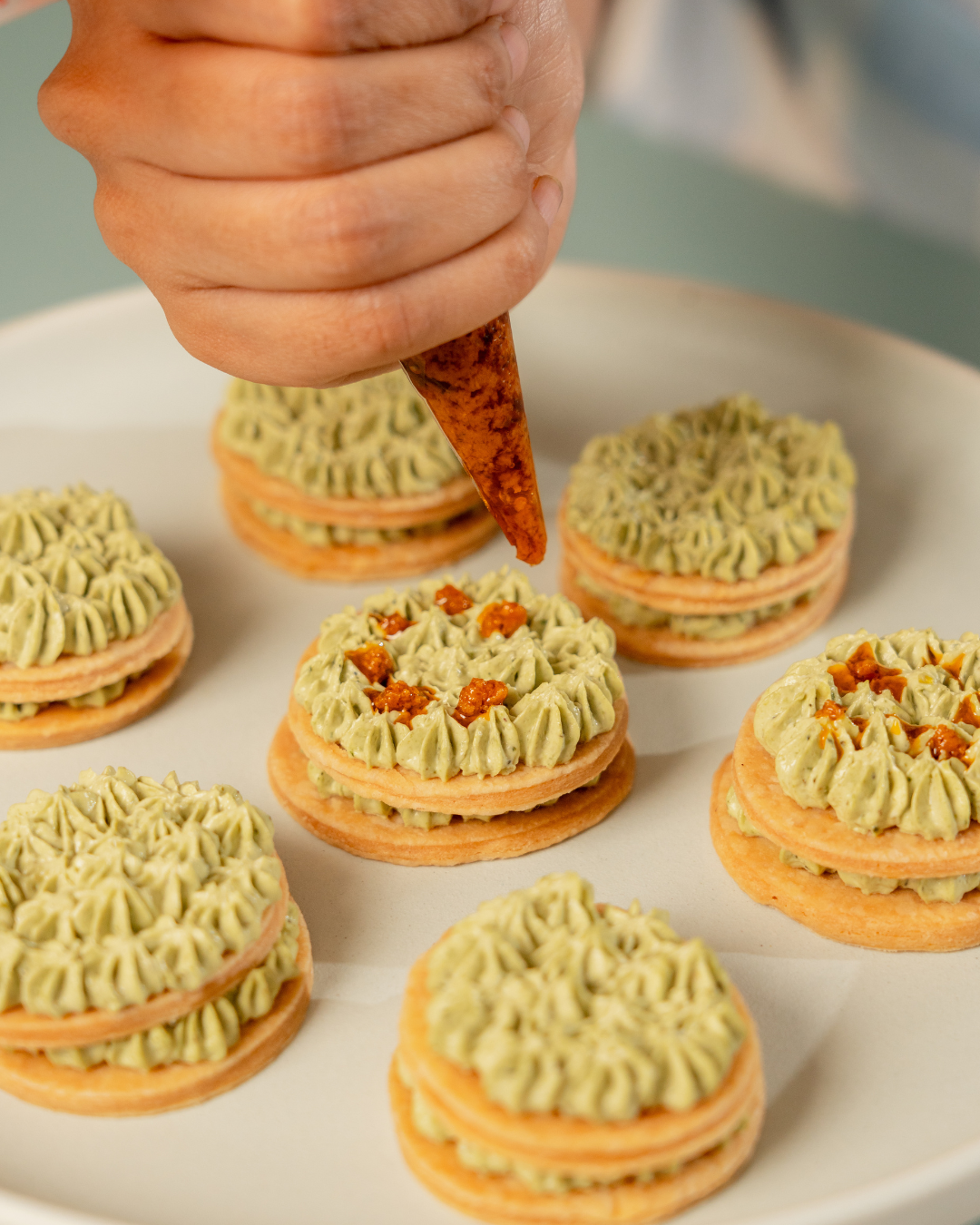 Pesto & Sun Dried Tomato Mille- Feuille