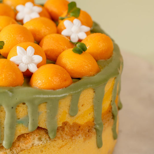 Mango Matcha Mousse Cake