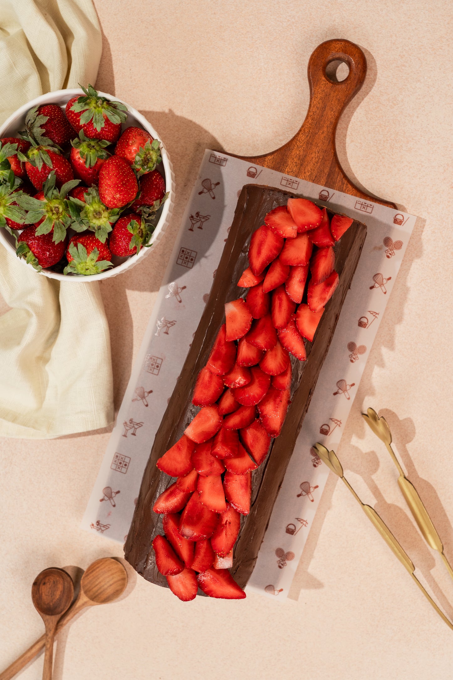 Chocolate Strawberry Swiss Roll