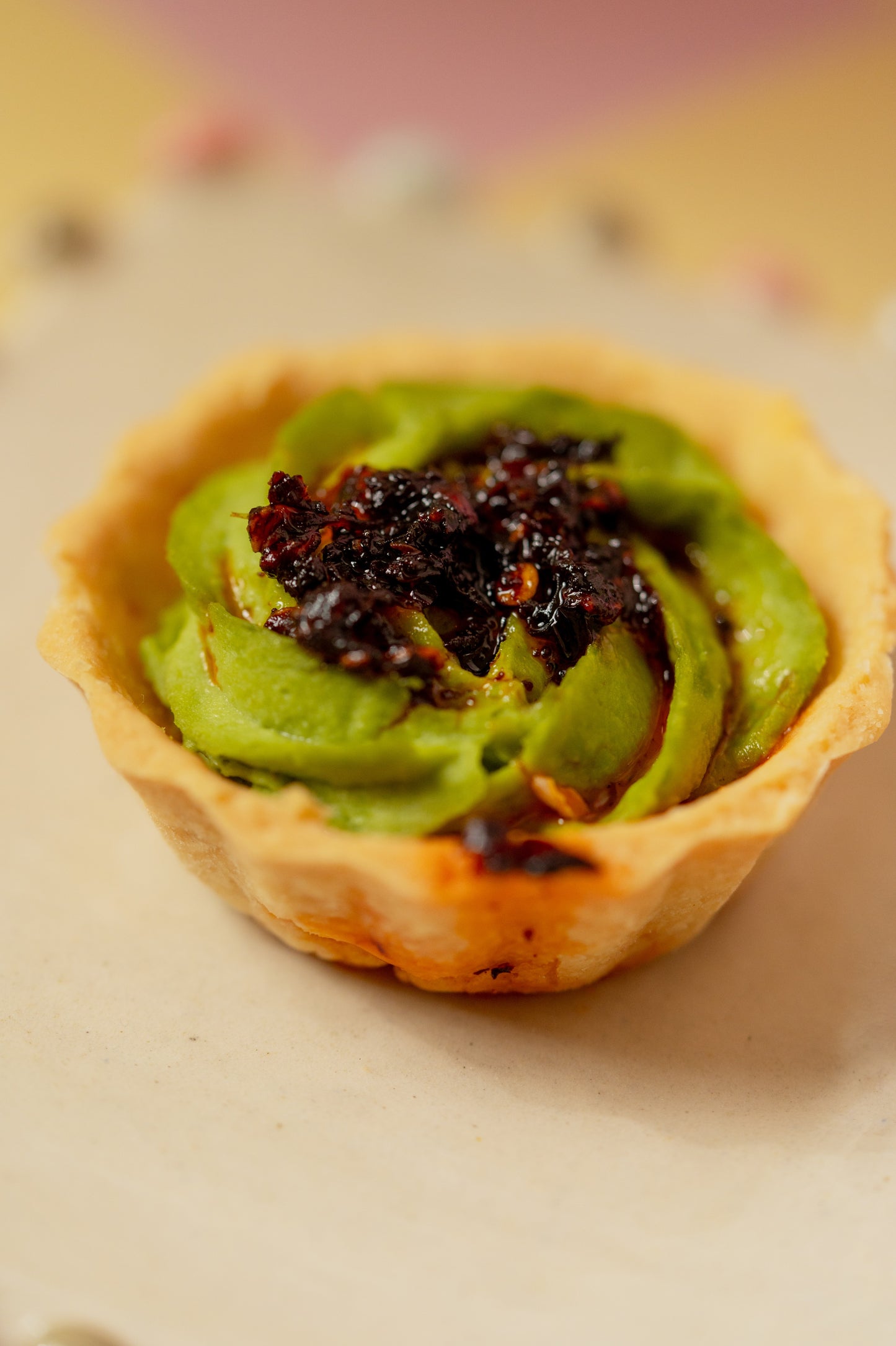 Sweet Peas & Wasabi Tart