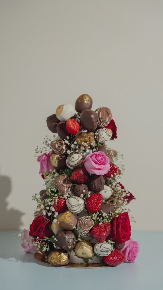 Chocolate-Covered Strawberry Tower